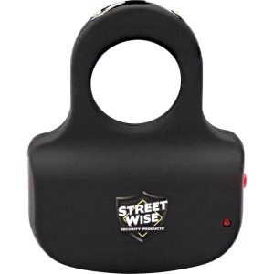 Streetwise Sting Ring Stun Gun – 18 Million Volts, Patented Ring Design, Rechargeable Lithium, Black or Pink, Lifetime Warranty